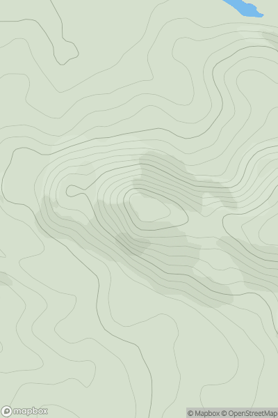Thumbnail image for Meall an Fhir-eoin [Moidart and Ardnamurchan] showing contour plot for surrounding peak